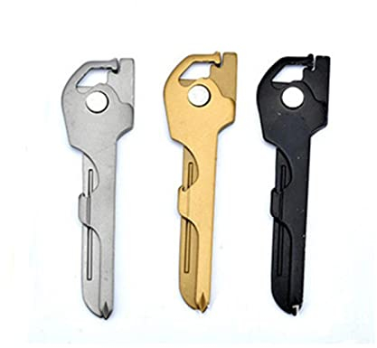 1 PZ Swiss 6 in 1 Tech Utile Coltello Multifunzione Utili-Key Catena Chiave Pendente Cacciavite Apribottiglie Campeggio EDC Strumento Esterno