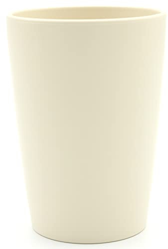 Magu 1 Nachhaltiger Biopolymer Becher (6 Farben) 100% Erdölfrei | Robust und Nachhaltig | Kunststoff Trinkbecher oder Zahnputzbecher naturweiß