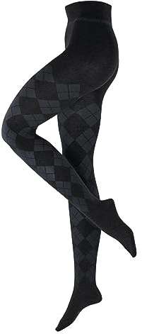 Burlington Elegant Essence W Ti coton fantaisie 1 paire, Collants Femme, Gris Anthracite Melange 3081, 40-42