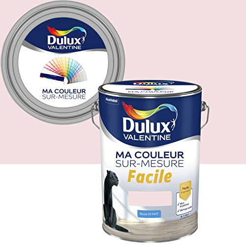 Ma Couleur Sur-mesure par Dulux Valentine – Peinture Intérieure Murs, Plafonds, Boiseries - Facile à appliquer - Mat Bouton de Rose 5 L