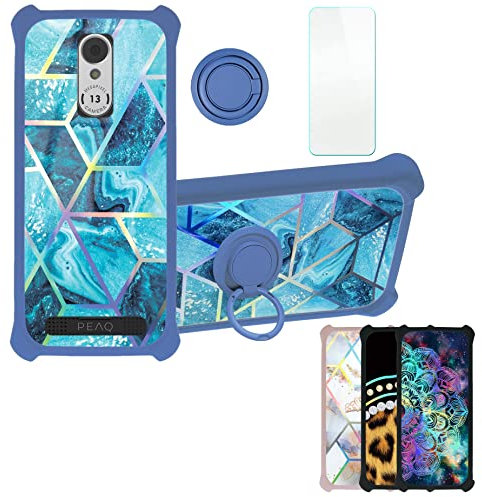 Aroepurt Hülle Für Peaq PSP 400 hülle Kompatibel mit Peaq PSP 400 Hülle Case Handyhülle Schutzhülle Cover [Mit 9H Härte HD Schutzfolie] PC + Silikon Ständer IMDL-LS