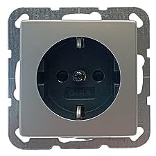 GIRA 4453600 Steckdose, Edelstahl IP20, 4453600