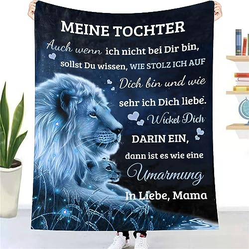 UOOYAA Personalisierte Flauschig kuscheldecke An Meine Tochter Von Mama Super weich Mikrofaser Flanelldecke, Mutter zu Tochter Positive Ermutigung und Liebe Tochter 18 Geburtstag Mädchen