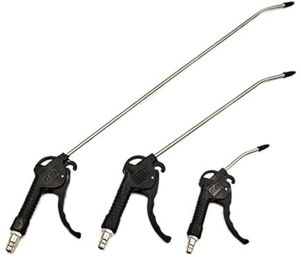 SUOYATE Pistola de Presión, 3 Pistolas de Aire Comprimido, Codo de Acero Inoxidable de 60 mm para Soplador de Compresor