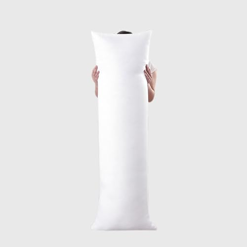 HOUSN Premium Dakimakura Kissen 160 * 50 cm, Seitenschläferkissen, Innenkissen, Schwangerschaftskissen Körperkissen für Erwachsene mit Mikrofaser-Füllun,Weiß,