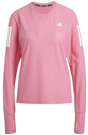 adidas Women's Own The Run Long Cuff Sleeve Tee, Pink Fusion, L