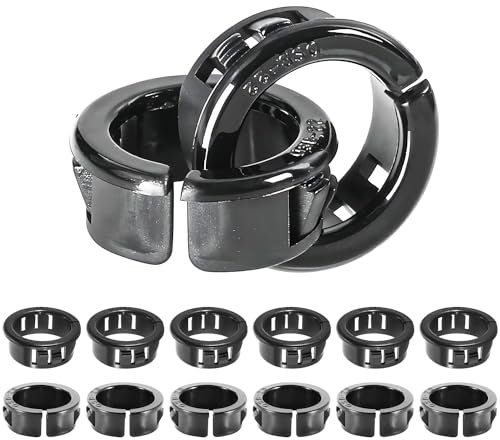 Qrity 20 Pièces Passe fil en Plastic, 19mm Passe Cables Oeillets, Organisateur de Gestion des Câbles, Passe Cable pour Fils, Prise et Câble