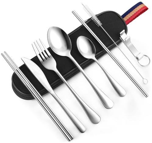 OUTXE Coutellerie de camping argentée