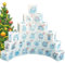 Adventskalender zum Befüllen DIY Adventskalender zum Selbstbefüllen mit Kartons, Stickern und Juteschnur 2025 Adventskalender zum Basteln DIY Adventskalender Selber Befüllen (Kubus Blau)