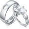 XUANPAI Personalisierte Paar Ringe mit Gravur - Edelstahl Cubic Zirkonia Hochzeitsring Promise Ring, Kundenspezifischer Name Ring Partnerringe Eheringe Freundschaftsringe für Damen Herren