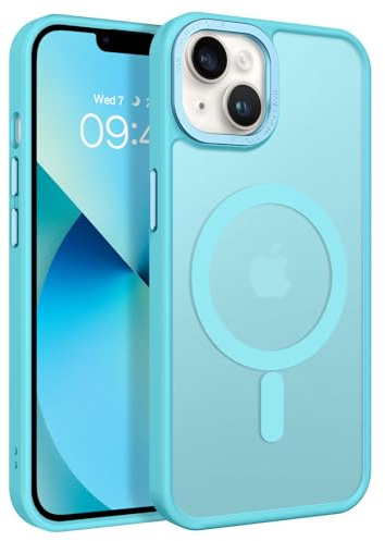 GaoBao für iPhone 13 Hülle, Handyhülle iPhone 13 [Kompatibel mit MagSafe] Durchscheinende Matte Magnetische Stoßfeste Anti-Fingerabdruck Schutzhülle Handyhülle für 6.1 Case, Blaugrün