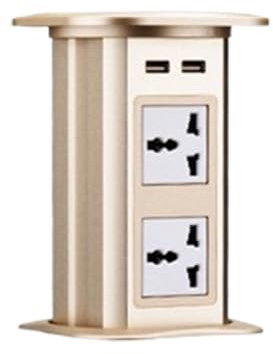 Versteckte Steckdosenleiste für die Küche Desktop Steckdosenleiste zum kabellosen Aufladen,Gold