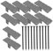 INOOMP Lot de 10 Bordures De Jardin Décoratives en Pierre Blanches Faciles À Installer avec Clous pour Parterres De Fleurs Et Allées Extérieures