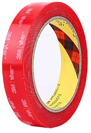 3M 4910 doppio lato trasparente extra forte, nastro adesivo, impermeabile e ultra resistente alle alte temperature, per decorazione e fissaggio di auto, per casa, 20 mm x 4,72 m