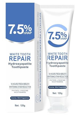 Heyzeibo Hydroxyapatit Zahnpasta,fluoridfreie Zahnschmelzreparatur und Linderung von Zahnempfindlichkeit (1PC)