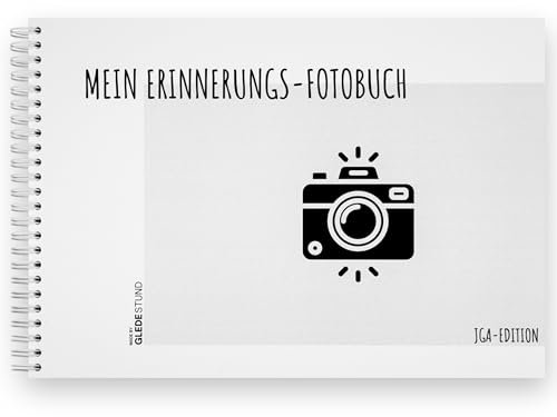 Mein JGA Erinnerungsbuch für Fotoaufgaben | 60 Seiten | DIN A4 JGA Fotobuch mit Steckbrief inkl. Fragen | Extra dickes Premium-Papier | Passend zu unseren separat erhältlichen Fotoaufgaben