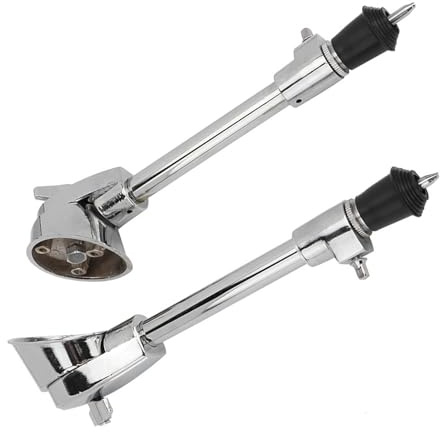 FILFEEL Bassdrumbeine, Drum Pad Stand Bass Stand Professionelles Drum Bein Set 2 PCs Anti -Skid - Spurs Musikinstrument Accessoire Zum Ersatz von Vorwareninstrumenten, Silber