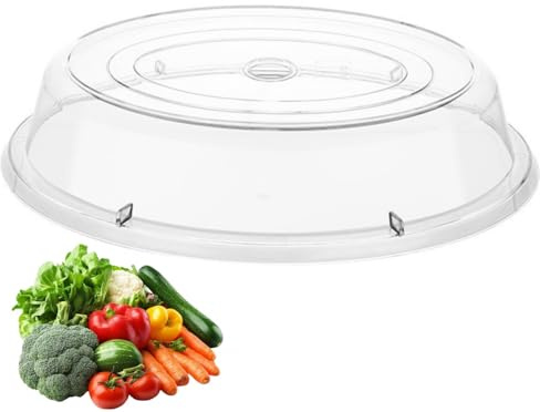 Voarge Tapa microondas sin BPA para calentar alimentos, tapa microondas antisalpicaduras de 24 cm - Perfecta para proteger los platos alimentarios, termo-resistente de -20 °C a 150 °C