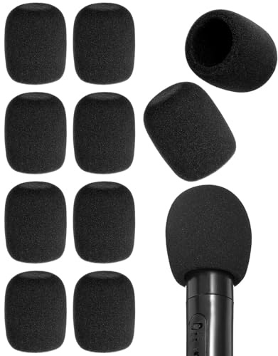 LEEQBCR 10 Pezzi Copertura per copri Microfono, Spugna Antivento Microfono Grande, Filtri Antipop per microfoni a mano, Copertura Mic per KTV, Spettacoli Teatrali, Interviste, e Attività All'Aperto