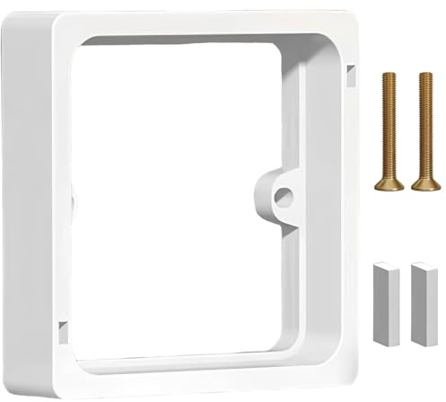 1 Pack 20mm Socket Spacer, Single Gang Light Switch Spacer in White, ABS Electrical Socket Extension for Flush Wall Mounting, Compatible with Standard UK Back Boxes