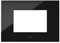 PLACCA AVE SERIE YOUNG44 7 MODULI COLORE NERO ASSOLUTO COD. 44PJ07NAL