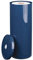 mDesign Toilettenpapierhalter stehend - eleganter Klopapierhalter mit Deckel für bis zu 3 Rollen - Toilettenrollenhalter aus marineblauem Kunststoff - ideal für kleine Räume