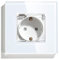 BSEED WIFI telecomando presa interruttore vetro con Amazon Alexa Google Home IFTTT controllo vocale a casa e ufficio, Bianco