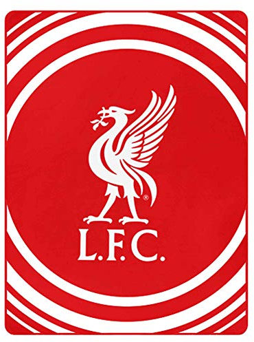 L.F.C Offizielles Liverpool-Fußball-Wappen-Fleece-Decke, Überwurf für Zuhause oder Auto, 100 % Polyester, 125 cm x 150 cm