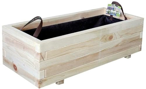 Forest Style Bac à Fleurs en Bois 70 x 30 x 28 cm Bardane - 55 L - Cerland