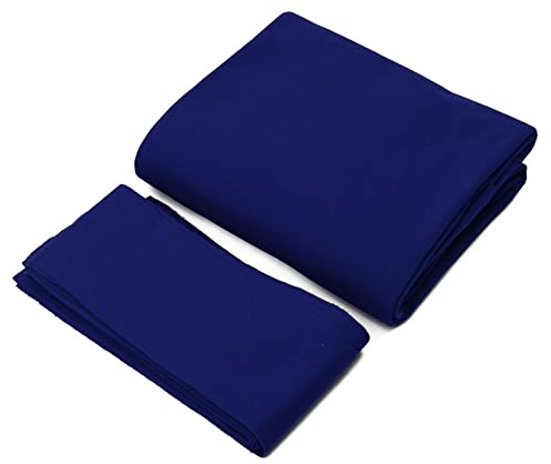 WANAONE Professionelle Billard-Tischdecke aus Filz, Standard-Billard-Tischdecke, 2,1 m, 2,4 m, 2,7 m, Snooker-Spiel-Tischdecke, für Billardsportarten im Innenbereich (blau, Größe: 2,1 m)