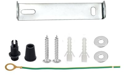 LEDSone Deckenhalterung mit Befestigungslasche, Lichtabdeckplatten Leuchte Rosette Metallplatte mit Zubehör (110 mm)