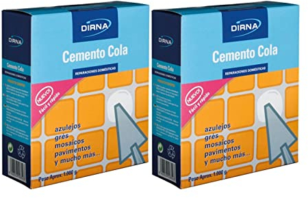 DIRNA Cemento Cola en Polvo Reparaciones Domesticas Lote 2 unid de 1 kg