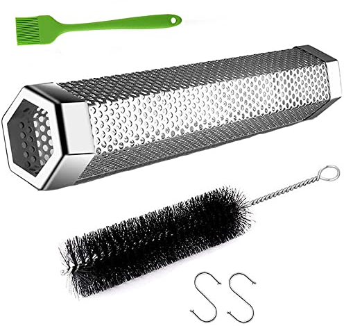 TopHomer Hexagon Pellet Smoker Tube Set, Edelstahl Hitzebeständiges BBQ Sechseckiges Räucherrohr zum Grillen von Fleisch, Grillen im Freien, Kochen in der Küche