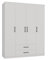 Topeshop Romana 160 BIEL KPLB Bedroom Wardrobe/Closet 11 Shelves 4 Door(s) White