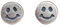 CHABER Runde Smile Face Ohrringe Für Frauen 100% 925 Sterling Silber Ohrstecker Punk Smiley Ohrring Piercing Schmuck