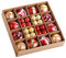 Heflashor Weihnachtskugeln Kunststoff Set,42/44 Stücke 6CM Christbaumschmuck Weihnachtsdeko,Weihnachtsbaum Dekorationen für Weihnachten(44 PCS -Gold/Rot)