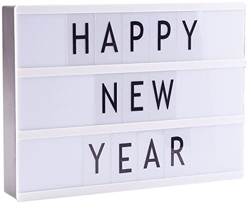 My Cinema Lightbox – Boîte à lumière, format A4 avec lettres, chiffres et symboles, 3 modes – Lumière LED blanche pure, changement de couleur, gel de couleur et stockage des lettres