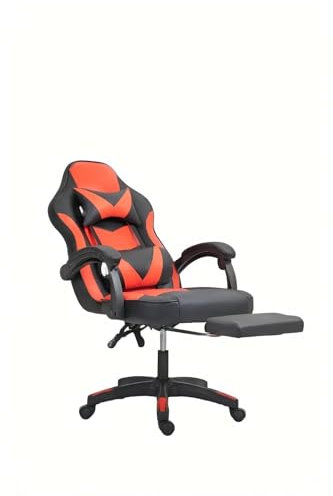 IZTOSS Silla Gaming Ergonómica - Silla Gamer con Respaldo Regulable, con Reposacabezas, reposabrazos y Soporte Lumbar (SD-Rouge)