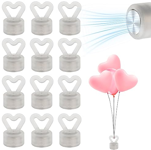 Graplan Ballongewicht 12 Stück Ballongewicht für Helium,Herz Luftballon Beschwerer Kunststoff Luftballons Gewichte Magnetisch Luftballons Halter für Hochzeit Geburtstag Party Dekoration
