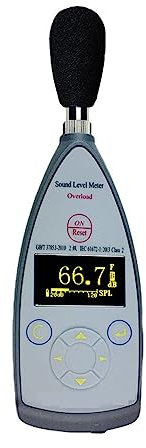 DELURA Misuratore di Decibel Fonometro Digitale Classe 2 Range Misura del Rumore Ambientale A Lungo Termine Dosimetro del Rumore Conservazione dei Dati (Color : AWA5636-3)
