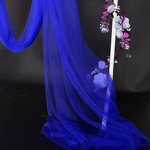 20m x160cm Soft Tüllstoff,Tüll Stoffe zum Nähen,Netzstoff Dekostoff Drapierstoff für Arbor Hochzeit Vorhang Hochzeitsbogen Freihanddeko Torbogen Zeremonie Party Deko Kleid Tüllrock Schleier,Königsblau