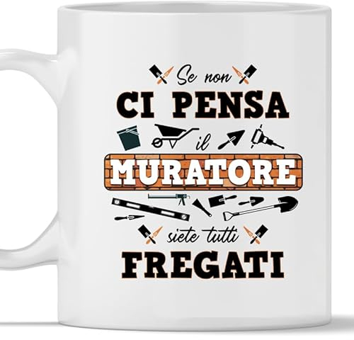 TeeDesign Maurer-Becher, Geschenkidee zum Geburtstag oder Weihnachten für Ihn, lustiges Geschenk, Gadget Handwerk, Maurer