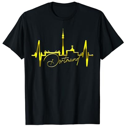 Dortmund Herzschlag Skyline Puls Ruhrpott I Love Dortmunder T-Shirt