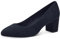 MARCO TOZZI Damen Pumps aus Leder mit Blockabsatz, Blau (Navy Suede), 41 EU