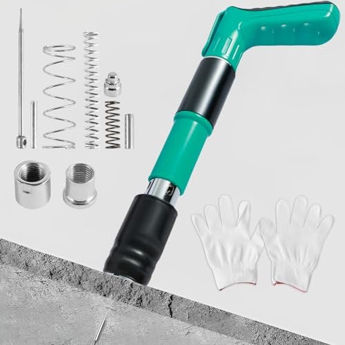 Mini Nail Gun Concrete Nail Tool Kit Nail Wall Fastening Tool 5 Speed Adjustable Manual Steel Nail Gun Tool Double Silencer Air Nailer Machine for Woodworking Decoration, Not Include Nails