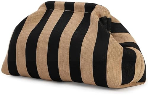 Damen Clutch Handtaschen Strand Clutch Gewebte Clutch Geldbörsen Häkeln Handtaschen Knödel Tasche Sommer Geldbörse Colorblock Tasche