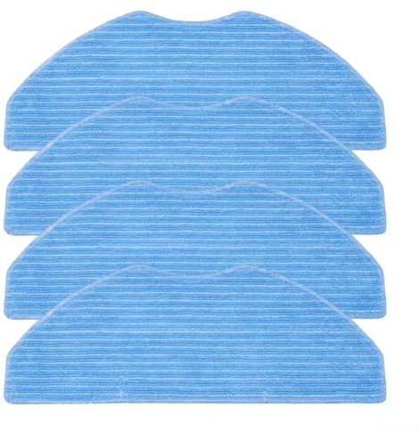 Lot de 4 serpillères de rechange en microfibre compatibles avec aspirateur robot pour EZVIZ RE4 / RE4 Plus / RE5 / RE5 Plus