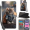 Haninsuze for iPhone 11 6.1-Inch Case PU Leather Wallet Book Flip Folio Stand View Magnetic Multi-Pattern Cover compatible with iPhone 11 Phone Case (Cat)