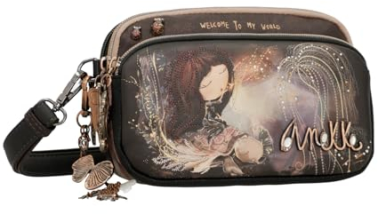 Anekke Dreamverse kleine Umhängetasche mit 2 Fächern, mehrere Fächer, Umhängetasche, Maße: 20/13/6 cm, Zubehör und Accessoires für Damen, Mehrfarbig