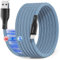 Magtame Magnetic Coiled iPhone Cord, 1.5M MFi Certified Lightning Cable Fast Charging, Wrapped Data Sync Cord Braided Compatible with iPhone 14 13 12 11 Pro Max XR XS X 8 Plus SE Blue